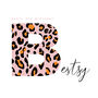 Happy Birthday Initial Leopard Print Greeting Card, thumbnail 2 of 12
