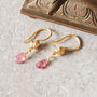 Pink Tourmaline With Gold And Silver Earrings, thumbnail 2 of 8