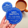 Personalised Blue Plaque Coaster Gift For Teacher, thumbnail 4 of 5