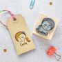 Personalised Woman Girl Character Rubber Stamp, thumbnail 4 of 5