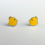 Sterling Silver Yellow Chick Stud Earrings, thumbnail 1 of 6