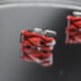 Red Race Car Cufflinks Gift For Men 316 L Stainless Steel Motorsport Accessory, thumbnail 4 of 5