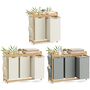 Multi Compartments Laundry Hamper Clothes Basket With Shelf, thumbnail 8 of 8