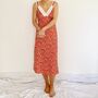 Lacey Nightie In Orange Ditzy Floral, thumbnail 2 of 5