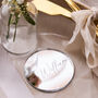 Personalised Circle Mirror Silver Wedding Place Setting, thumbnail 2 of 4