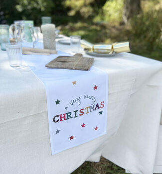 Colourful Christmas Table Runner, 6 of 8