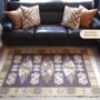 Turkish Kilim Brown Leaf Area Rug, thumbnail 1 of 7