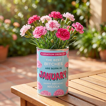Personalised January Grow Your Own Flower Gift, 2 of 4