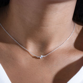 Sterling Silver Friendship Knot Necklace, 2 of 11