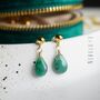 Emerald Stud Earrings, May Birthstone Jewellery, thumbnail 1 of 8