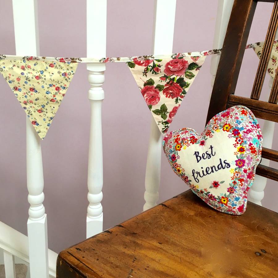 Fabric Floral Bunting By Pink Pineapple Home & Gifts