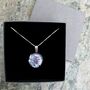 Handmade Silver Fused Glass Pendant Necklace, thumbnail 4 of 12