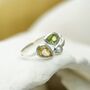 Silver Ring With Peridot, Pearl And Citrine, thumbnail 4 of 7
