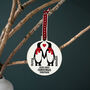 Personalised 'Our First Christmas' Penguin Bauble, thumbnail 3 of 7