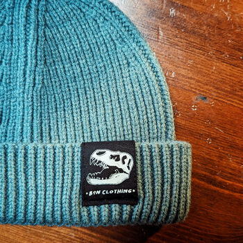 Organic, Recycled T Rex Design Harbour Beanie, 3 of 4