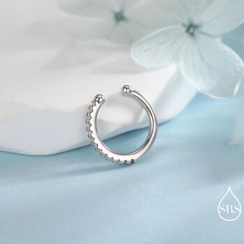 Cz Ear Cuffs In Sterling Silver, No Piercing Earrings, 5 of 12