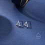 Sterling Silver Hollow Pyramid Spike Stud Earrings, thumbnail 4 of 12