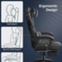 Ergonomic Racing Chair With Footrest And Lumbar Support, thumbnail 11 of 12