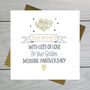 Golden Wedding Anniversary Personalised Greeting Card, thumbnail 1 of 2