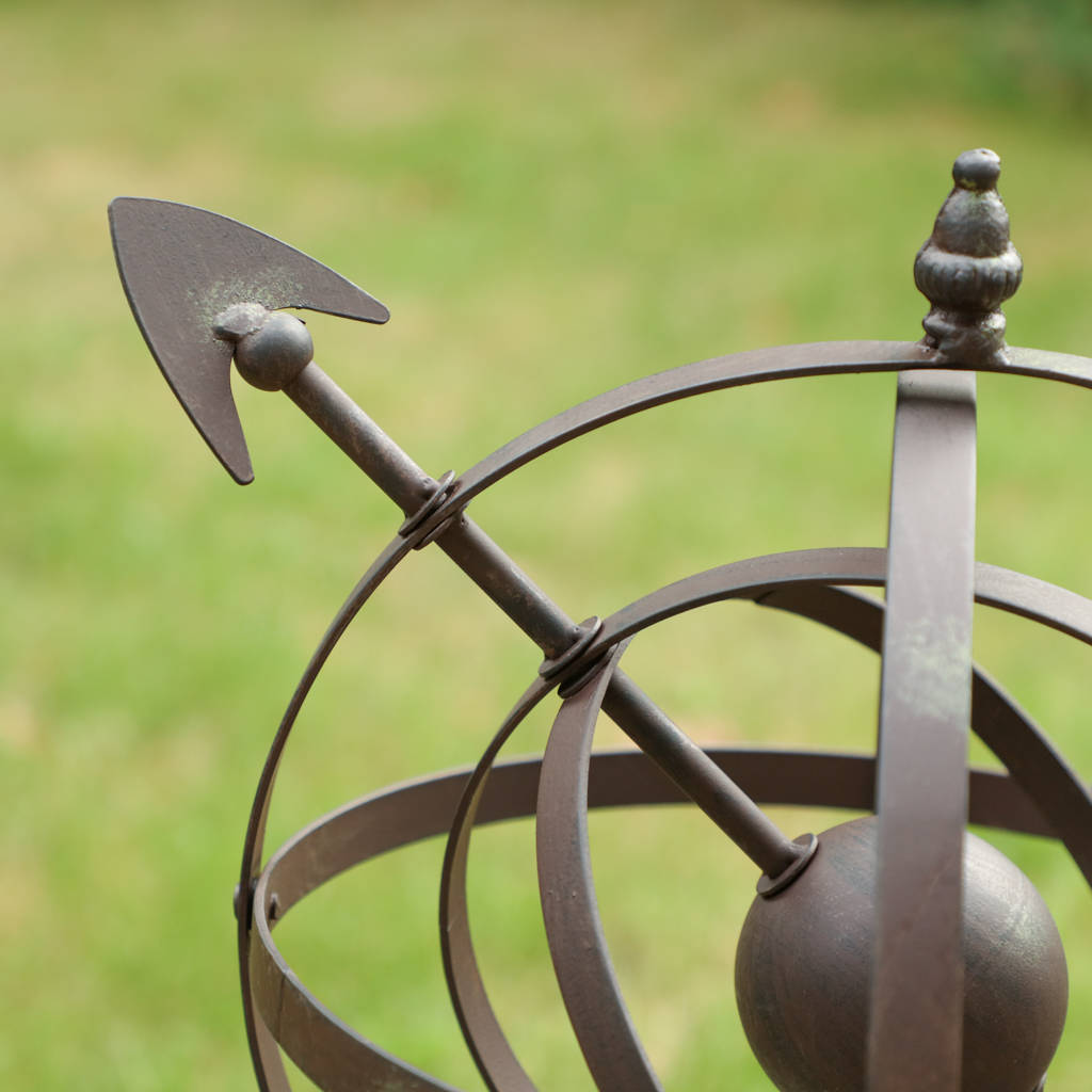 cast iron armillary sphere garden sculpture by dibor