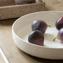 White Ceramic Decorative Bowl With Handles, thumbnail 2 of 3