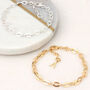 Personalised Gold Plated Or Silver Flat Link Bracelet, thumbnail 1 of 6