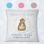 Bear Themed Personalised Newborn Cushion, thumbnail 3 of 5