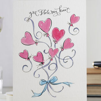 'You Stole My Heart' Romantic Love Card, 2 of 3