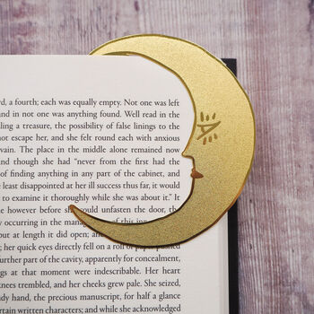 'Midnight Readers Club' Moon Brass Bookmark, 4 of 7