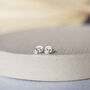 Sterling Silver Mini Flower Studs, thumbnail 3 of 8