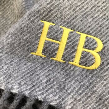 Personalised Grey Merino Wool Throw Collection, 8 of 8