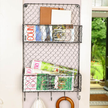 Children's Room Wall Mounted Book Rack With Hooks, 3 of 8