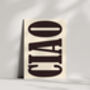 Ciao Typography Poster, thumbnail 2 of 5