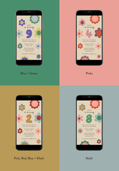 Digital Download Floral Birthday Party Invite, 5 of 5