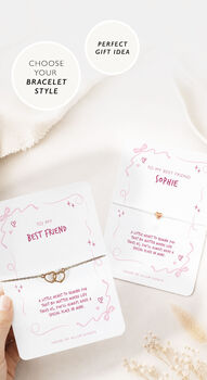 Best Friend Birthday Gift Bracelet Pink, 8 of 10