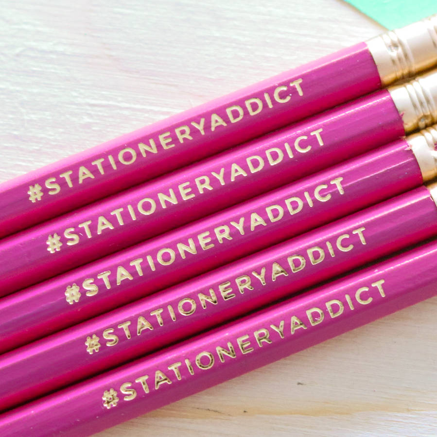 stationery addict pencil set by paper craze