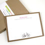 Personalised Bicycle Notecards, thumbnail 1 of 4