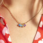 Dainty Heart Family Birthstones Necklace, thumbnail 1 of 9