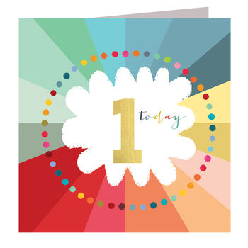 Colourful Cloud 1st Birthday Card, 2 of 4