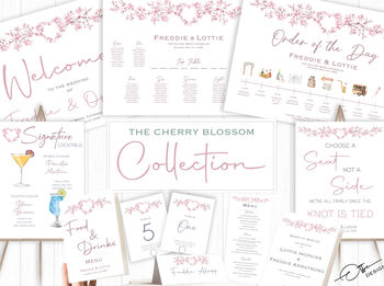 Cherry Blossom Wedding Seating Chart, 4 of 5