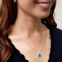 Barcelona Silver December Birthstone Necklace Turquoise, thumbnail 2 of 4