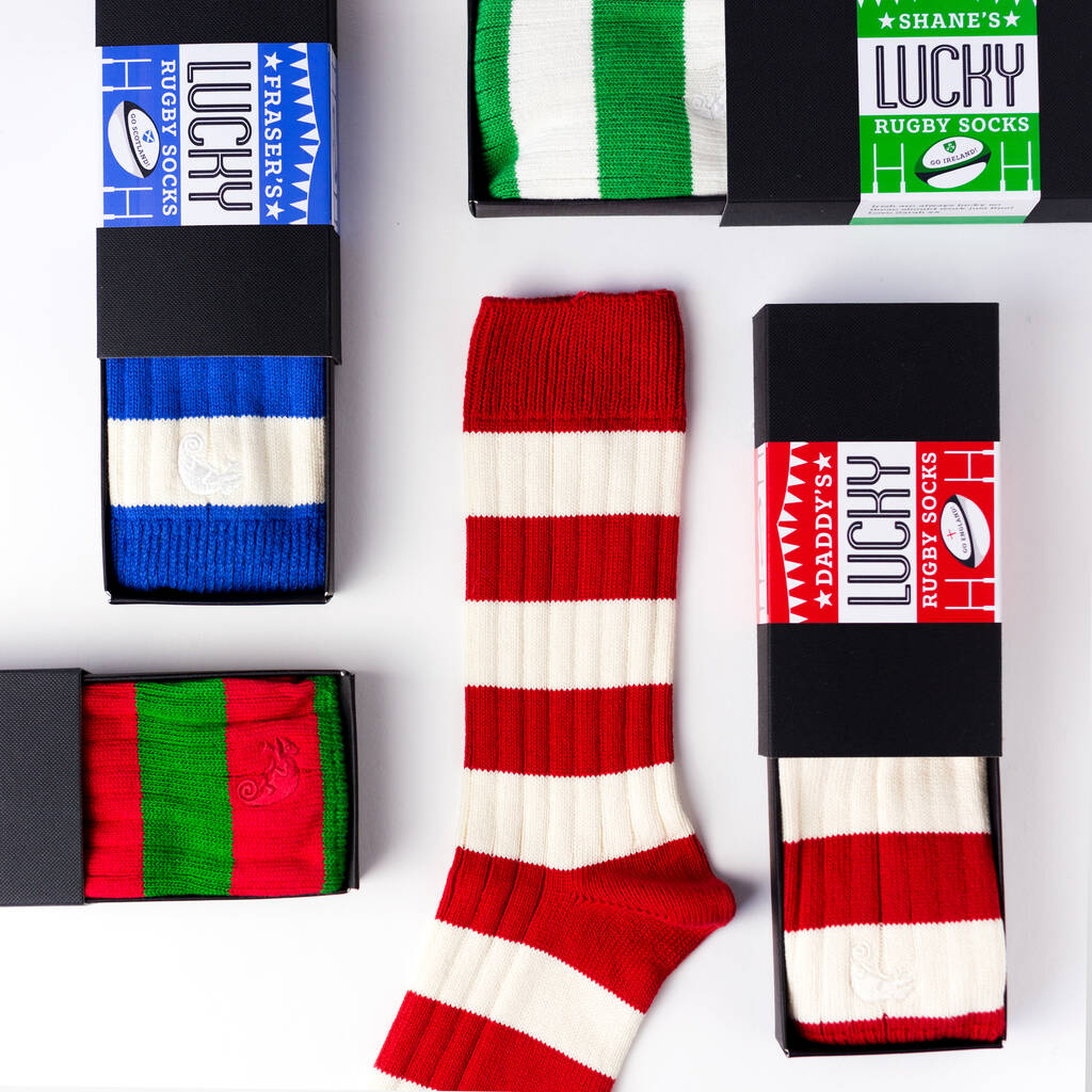 Rugby Supporter's Lucky Socks By Quirky Chocolate | notonthehighstreet.com