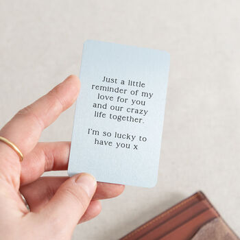 10 Year Tin Anniversary Personalised Wallet Card, 2 of 2