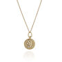 Zodiac Coin Pendant Gold Plated Sterling Silver, thumbnail 5 of 12