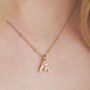 Gold Irena Script Initial Necklace, thumbnail 5 of 10