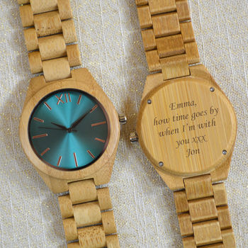Engraved Bamboo Wrist Watch Gift, 3 of 4
