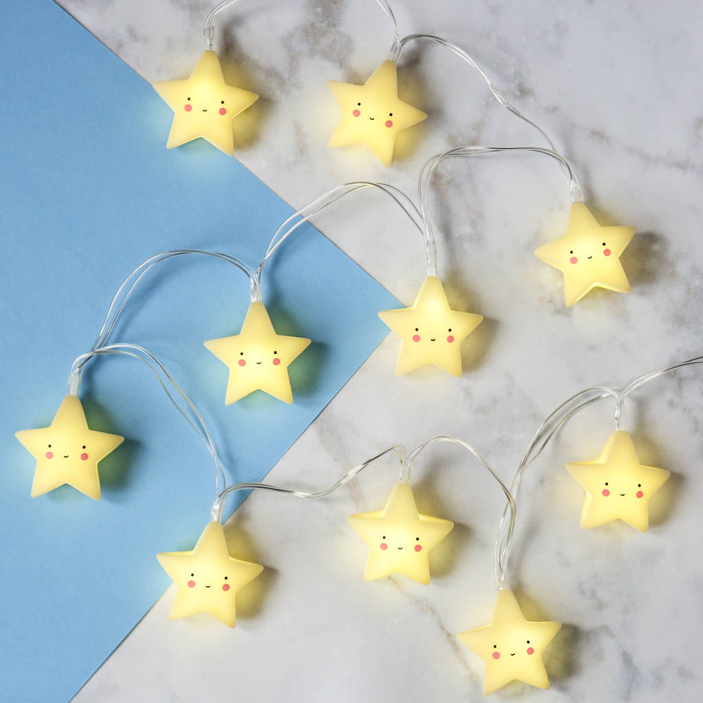 String Of Star Led Lights By Berylune
