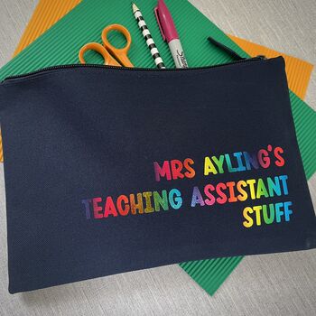 Personalised Teacher/ Teaching Assistant Stuff Pouch/Pencil Case, 3 of 7