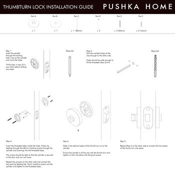 Solid Brass Thumbturn Lock Set, 3 of 12