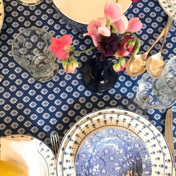 Blue Provencal Tablecloth Nimes, 8 of 9